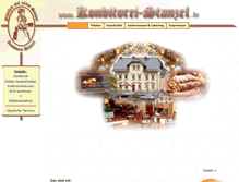 Tablet Screenshot of konditorei-stanzel.de